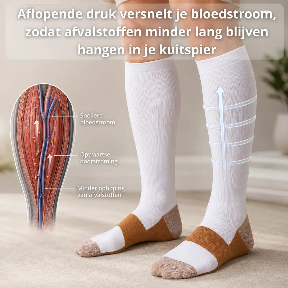Compressiekousen tegen kramp in de kuiten