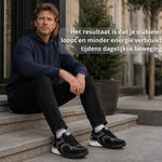 Orthopedische schoenen heren zwart, ademend materiaal