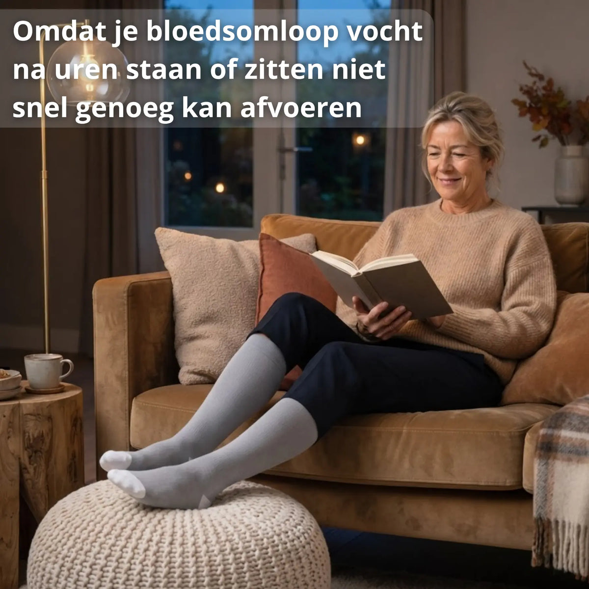 Compressiekousen tegen zwelling in enkels en voeten